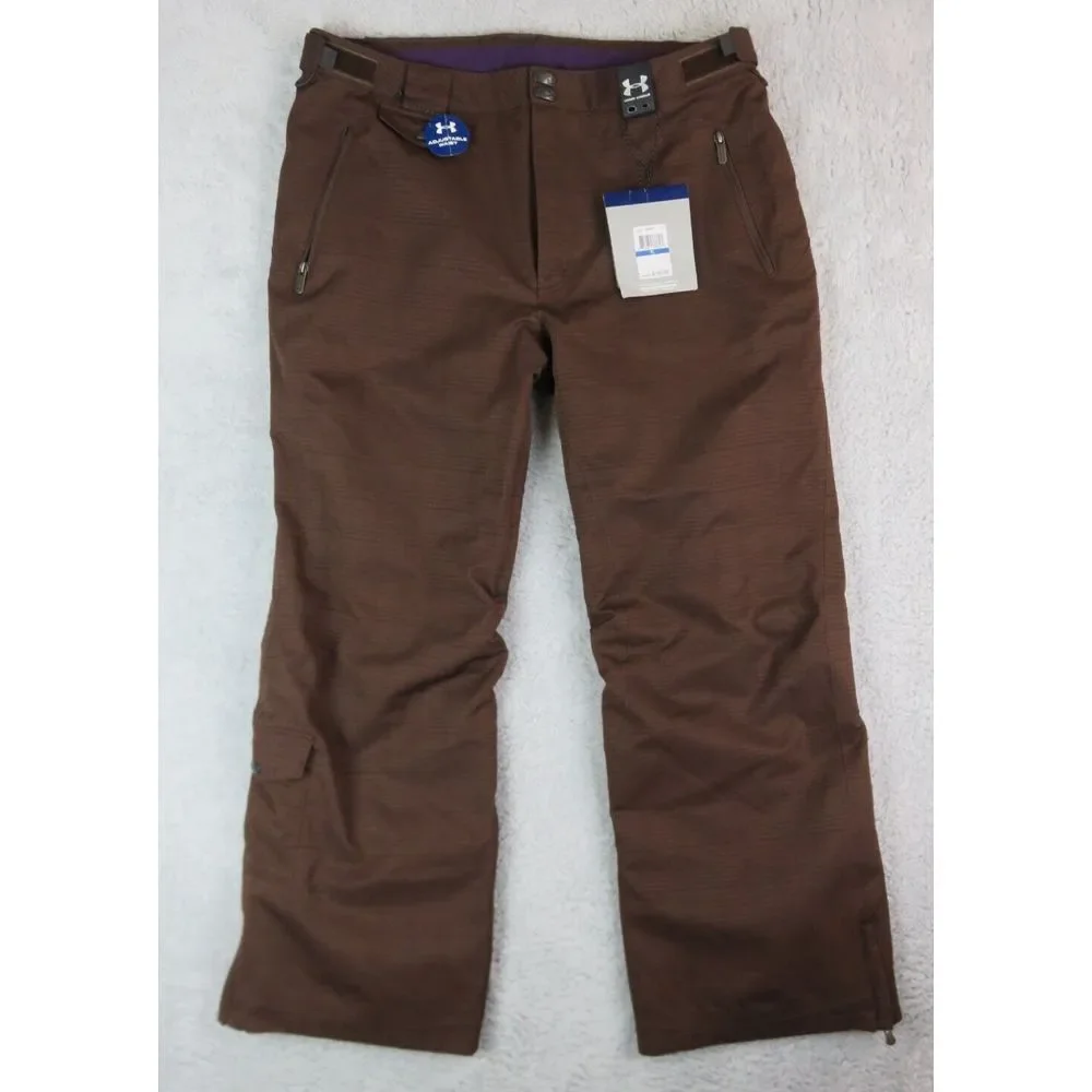 Under Armour Womens Bunratty II Ski Snow Snowboard Pants Size XL Brown Insulated